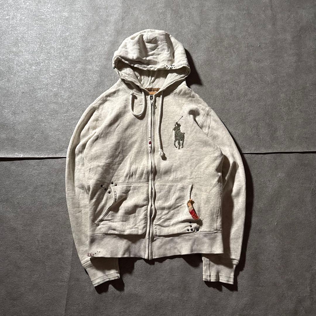 90s Polo by Ralph Lauren ビッグポニー ジップパーカーM