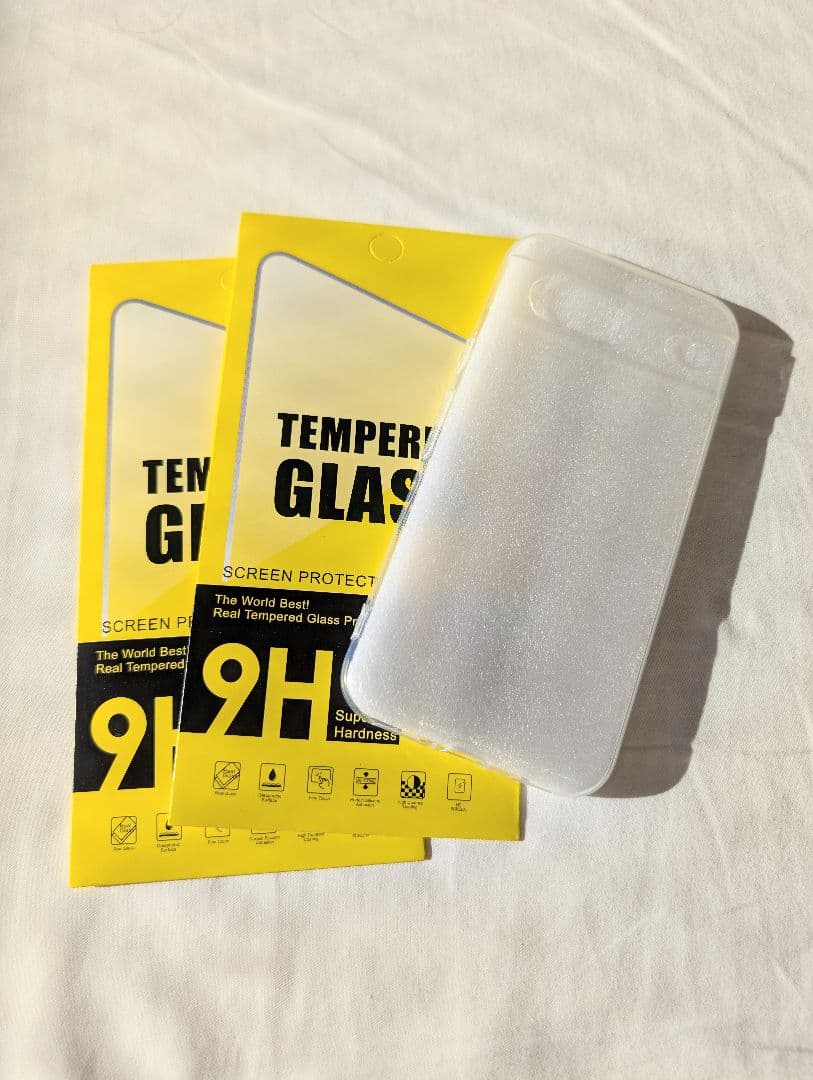 極美品 Google Pixel 8a ソフトケース ガラスフィルム付