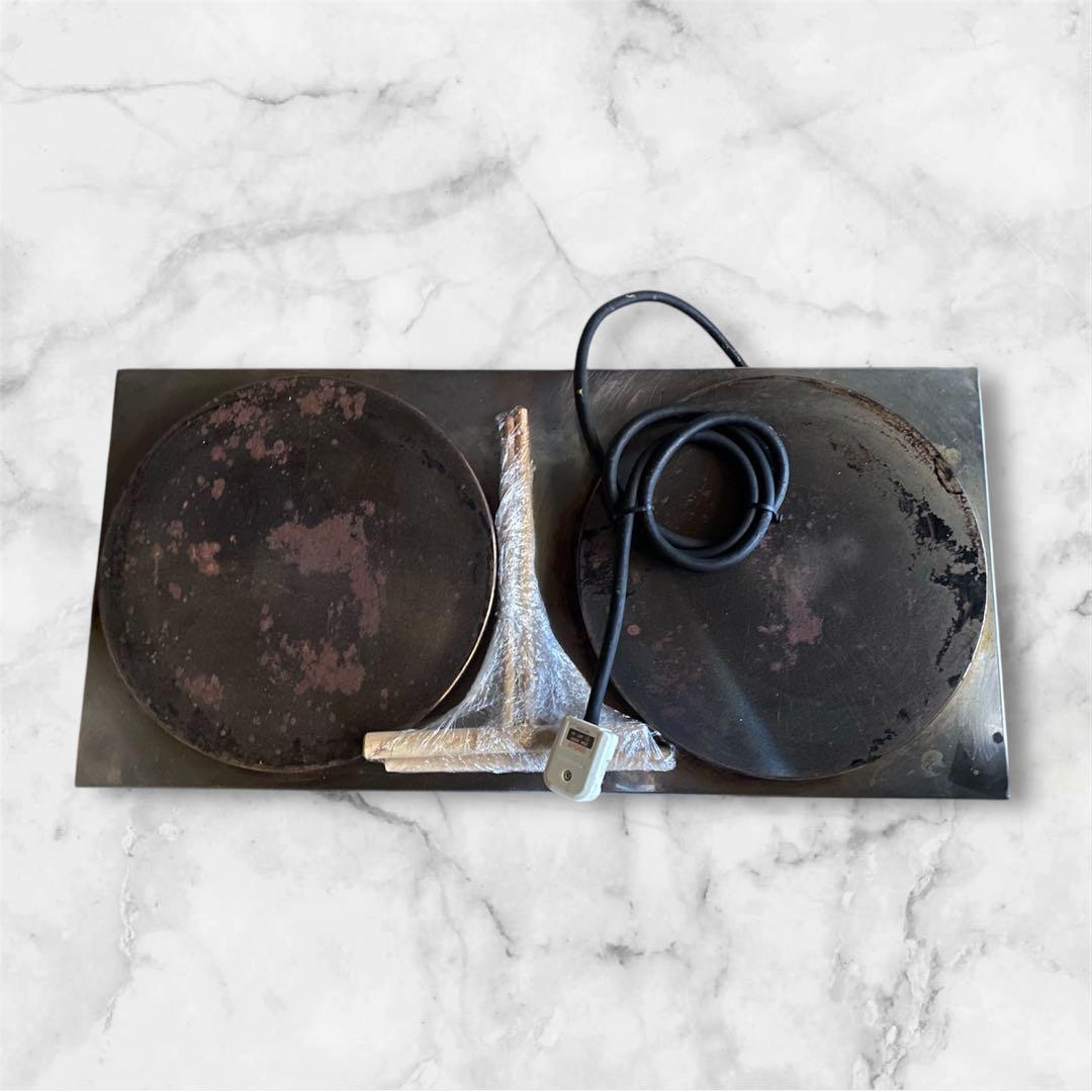 クレープ焼器 電気式 2連 クレープメーカー 業務用 ma125Ou