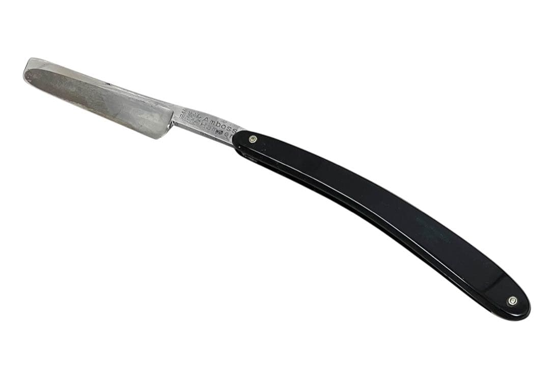 古い理容用品☆床屋さんのカミソリ 西洋剃刀 ドイツ製 Amboss Hammer