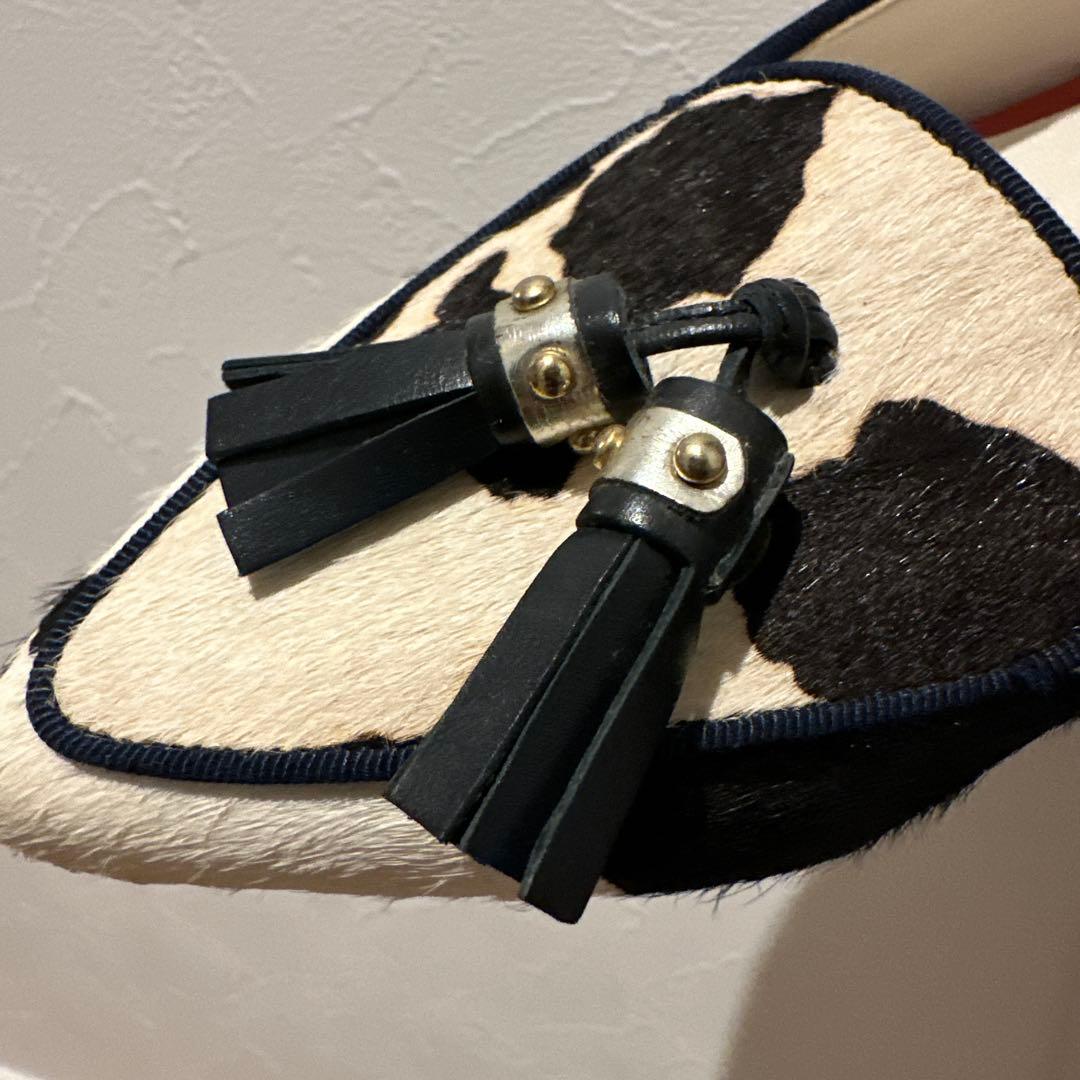 【未使用】DIANA 牛柄 ハラコ ポインテッドトゥパンプス