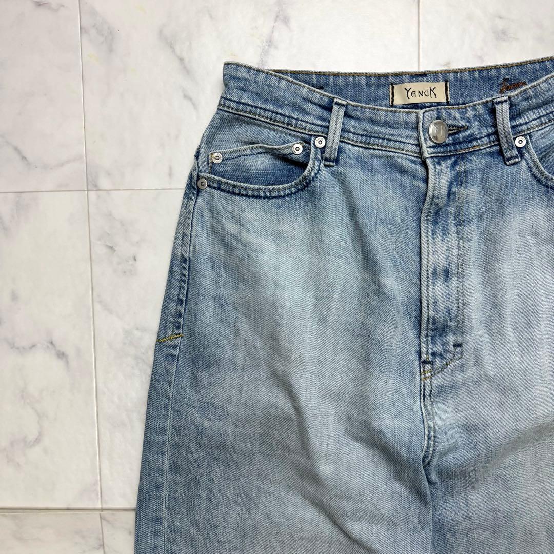 【美品】 希少サイズ YANUK JOAN ワイドストレートデニム 26