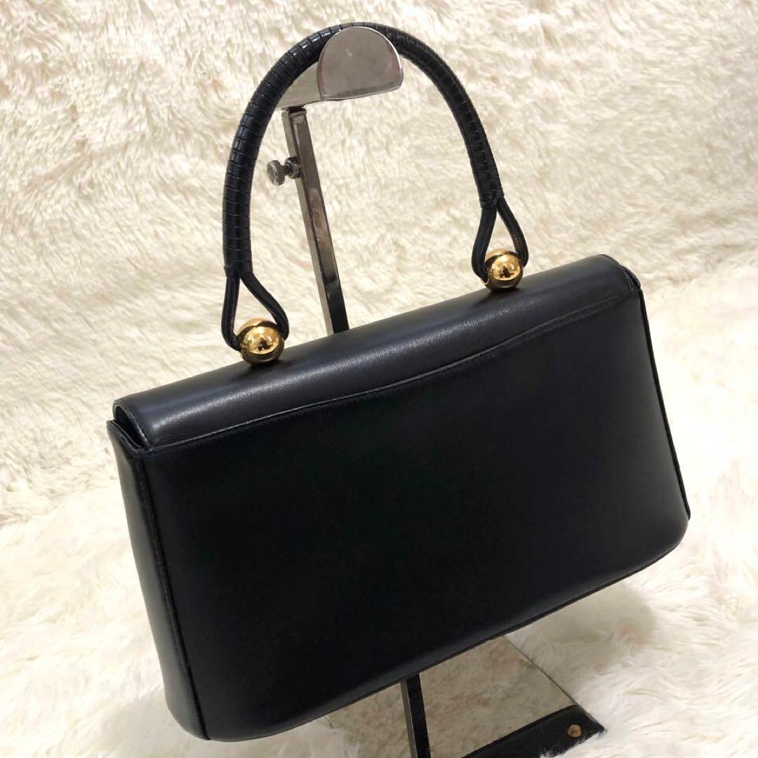 新品同様✨ハマノ ロイヤルモデルハンドバッグ フォーマル　皇室御用達 ブラック