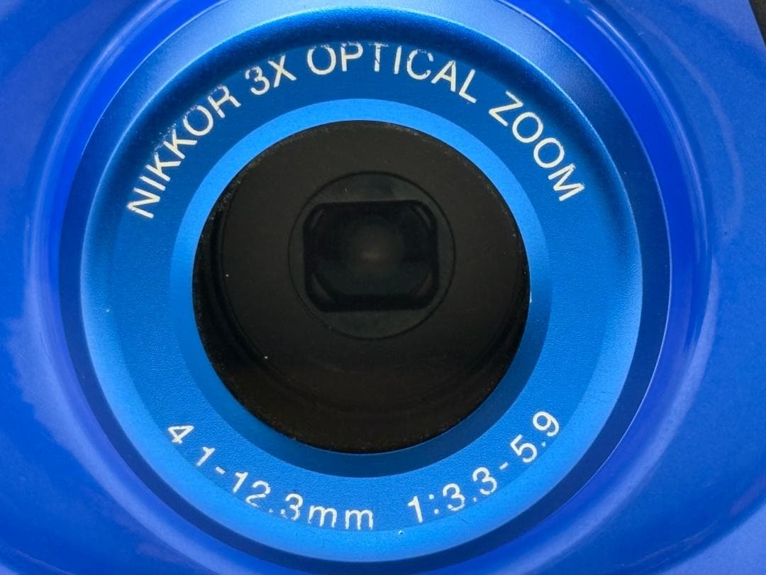 【美品】　Nikon COOLPIX W100 青　デジカメ　箱付　SDカード付