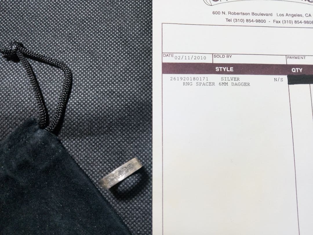 ダ*」様 ■クロムハーツ スペーサー 6MM ダガーリング男女兼用