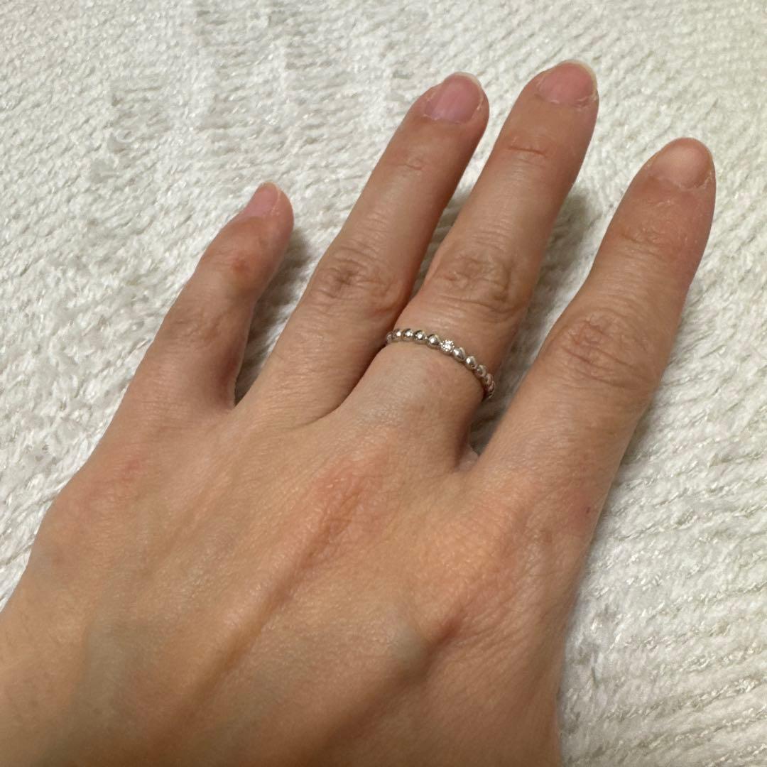 お*ん様 ツツミ⚫︎K10⚫︎ホワイトゴールド⚫︎ダイヤモンドリング