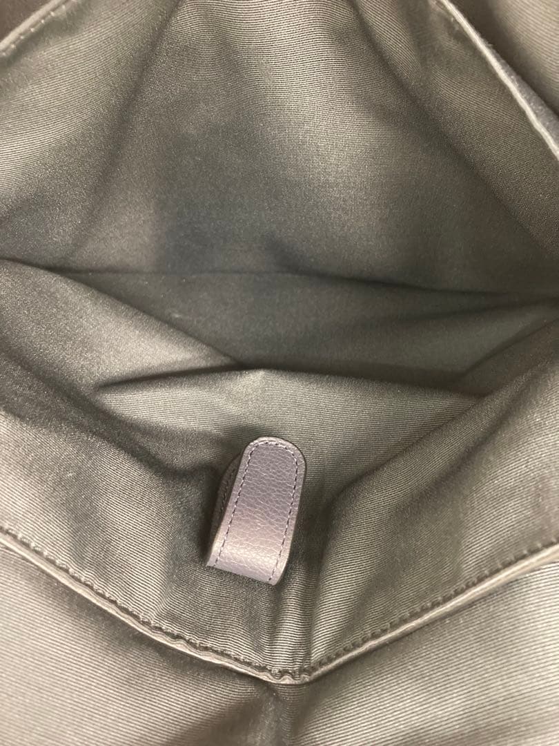 COACH ネイビー レザー メッセンジャーバッグ◇