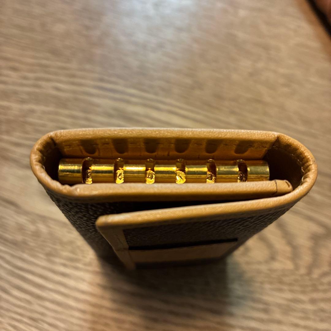 美品 セリーヌ キーケース 6連 マカダム トリオンフ ブラック