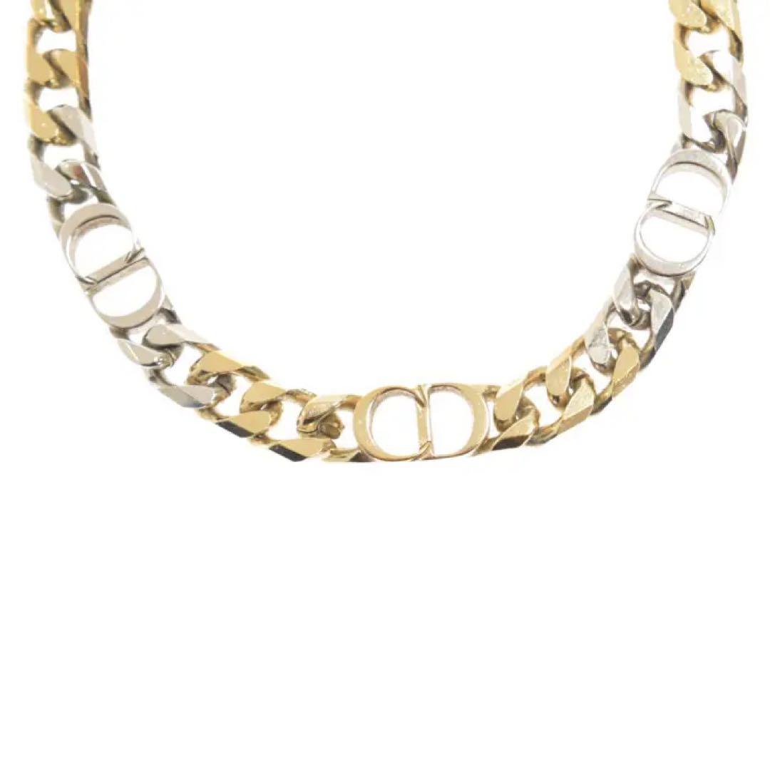 ryu 【ほぼ新品】 Dior メンズ CDネックレス ゴールド×シルバー