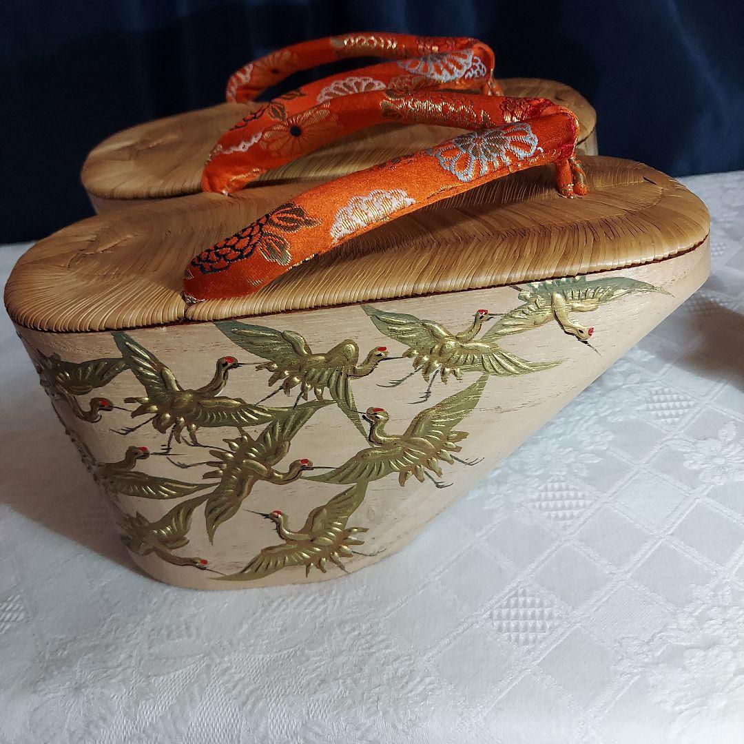 ぽっくり 千羽鶴 19.5cm七五三、お正月、写真撮影