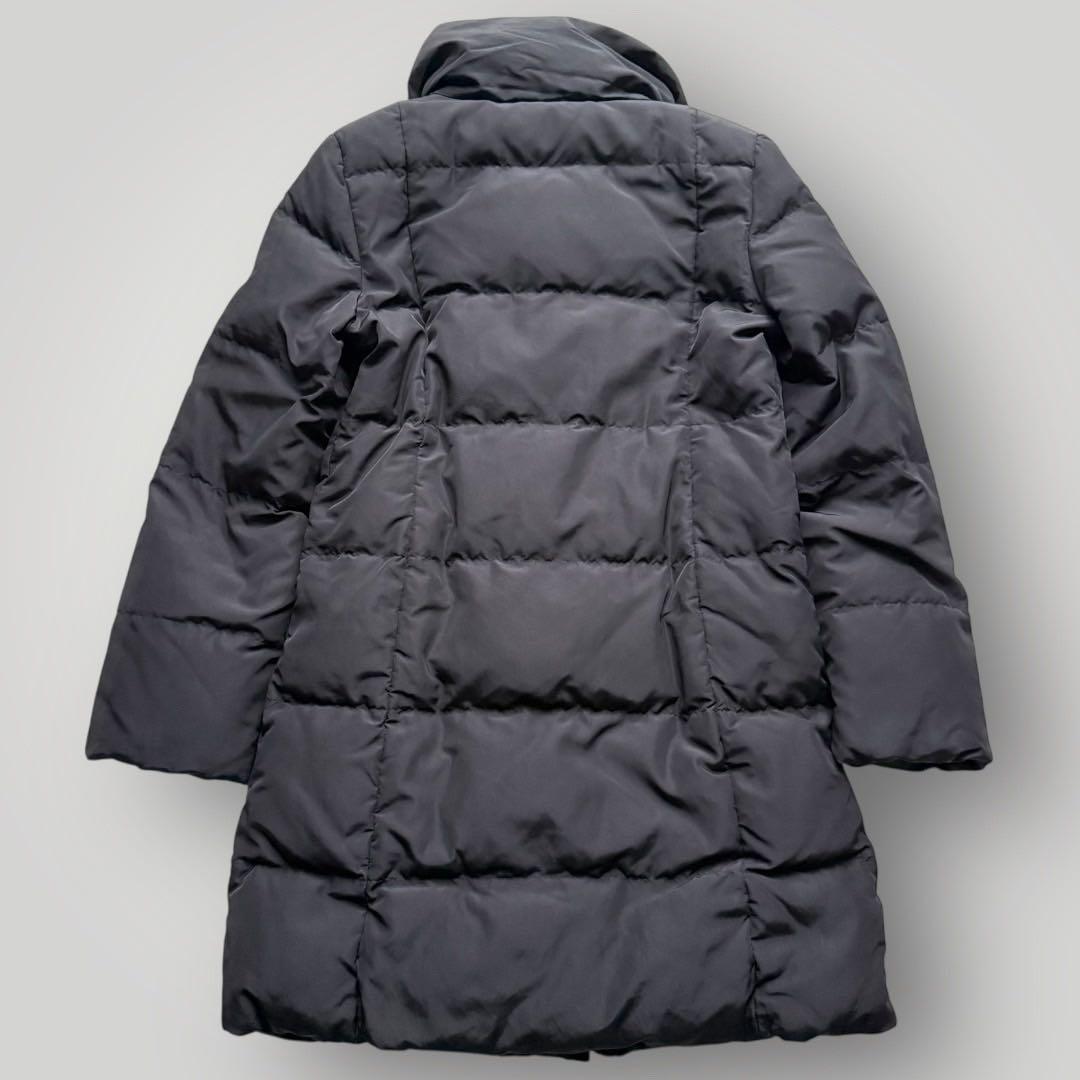 美品 Max Mara ロング ダウンコート Aライン 黒 ブラック　サイズ38