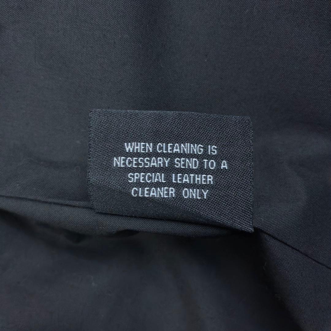 美品　ジャーレックス　本革　シングルライダース　レザージャケット　蛇腹　XL　黒