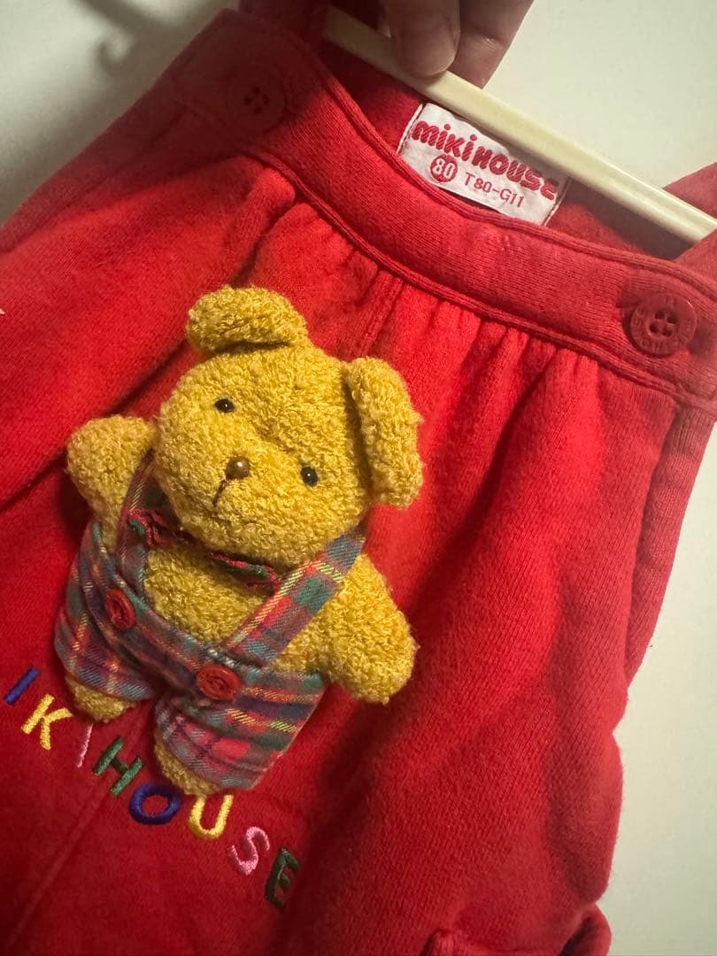 【レア】ミキハウス レッドロンパース 80cm