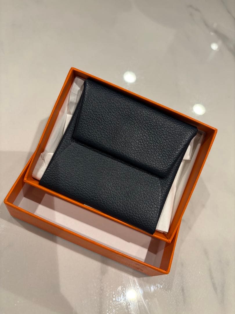 HERMES レザー ケース ブラック