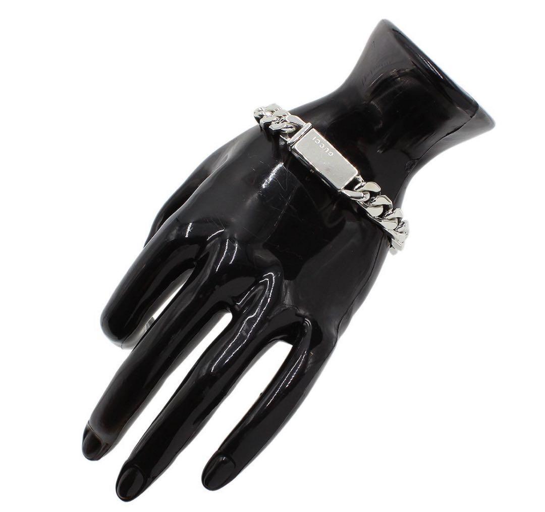 N2313 グッチ SV925 シルバー 喜平チェーン デザイン ブレスレット