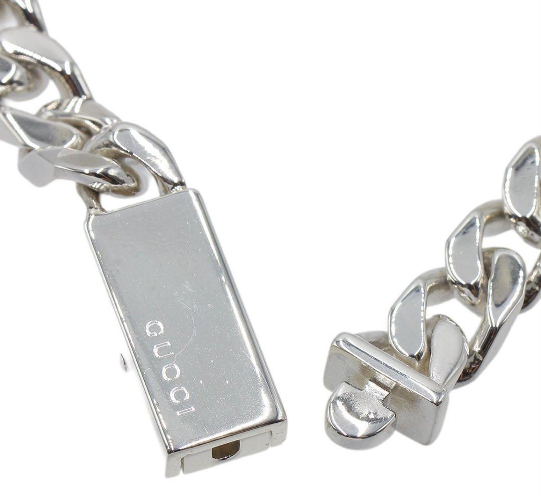 N2313 グッチ SV925 シルバー 喜平チェーン デザイン ブレスレット