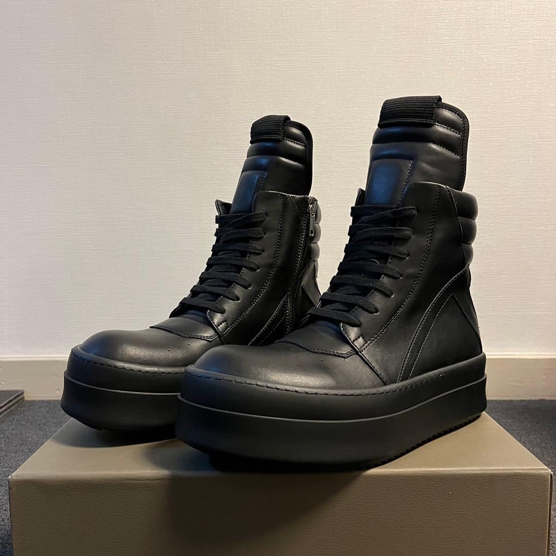靴 Rick Owens MEGA BUMPER GEOBASKET (BLACK)