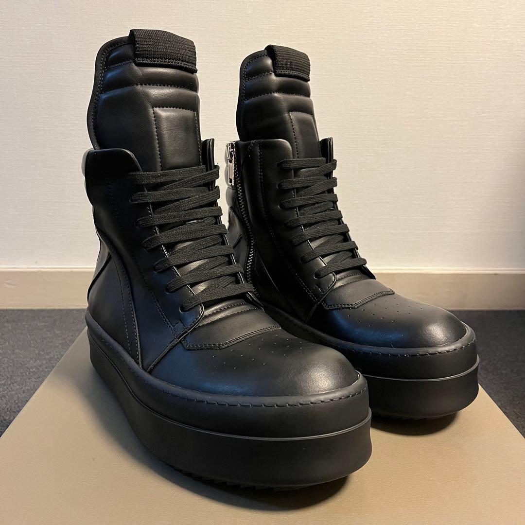 靴 Rick Owens MEGA BUMPER GEOBASKET (BLACK)