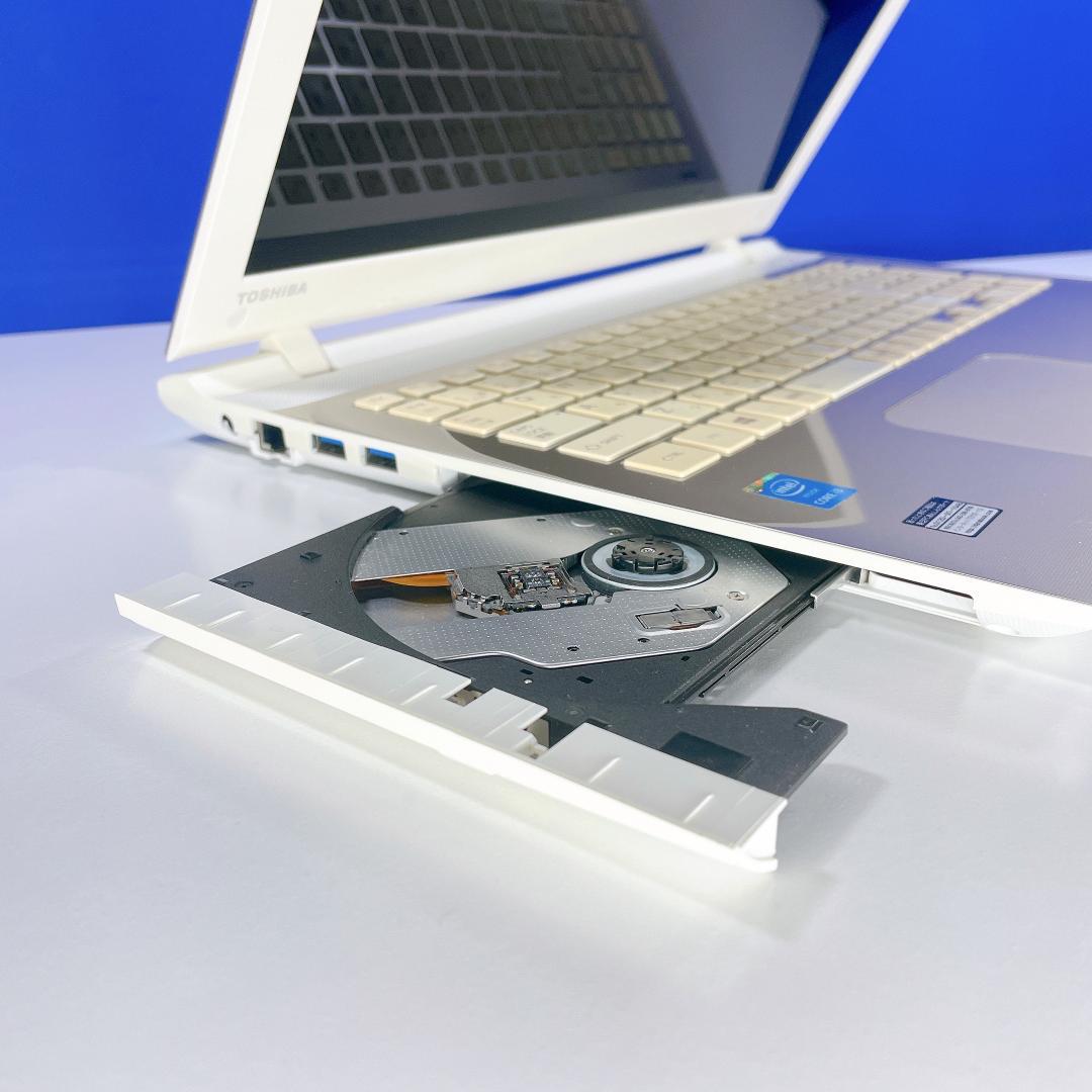ブルーレイOK書類作成に最適❣️快適SSD✨ゴールド✨東芝ノートPC薄型カメラ