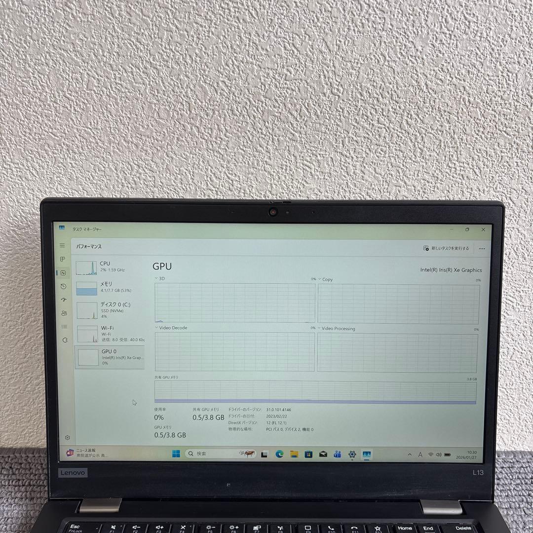 Windowsノート本体 lenovo thinkpad L13 Gen 2 i5-1135G7