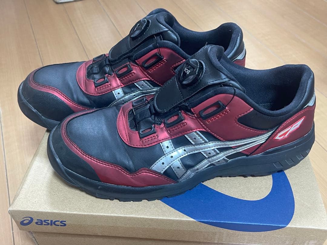 asics(アシックス) WINJOB 安全靴 黒/赤CP306限定カラー