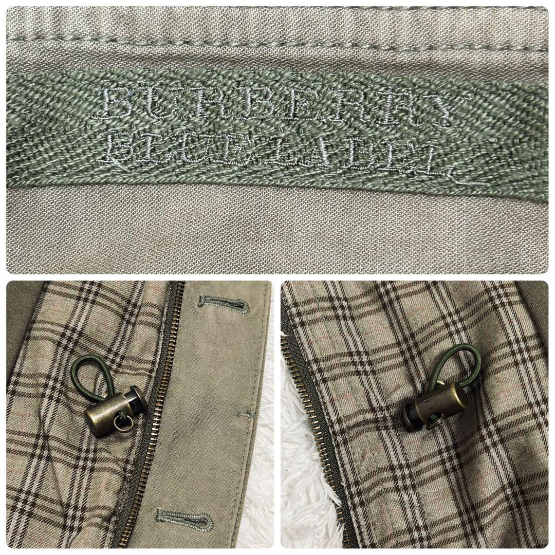 y2k 00s バーバリーブルーレーベル モッズコート ミリタリー ノバチェック