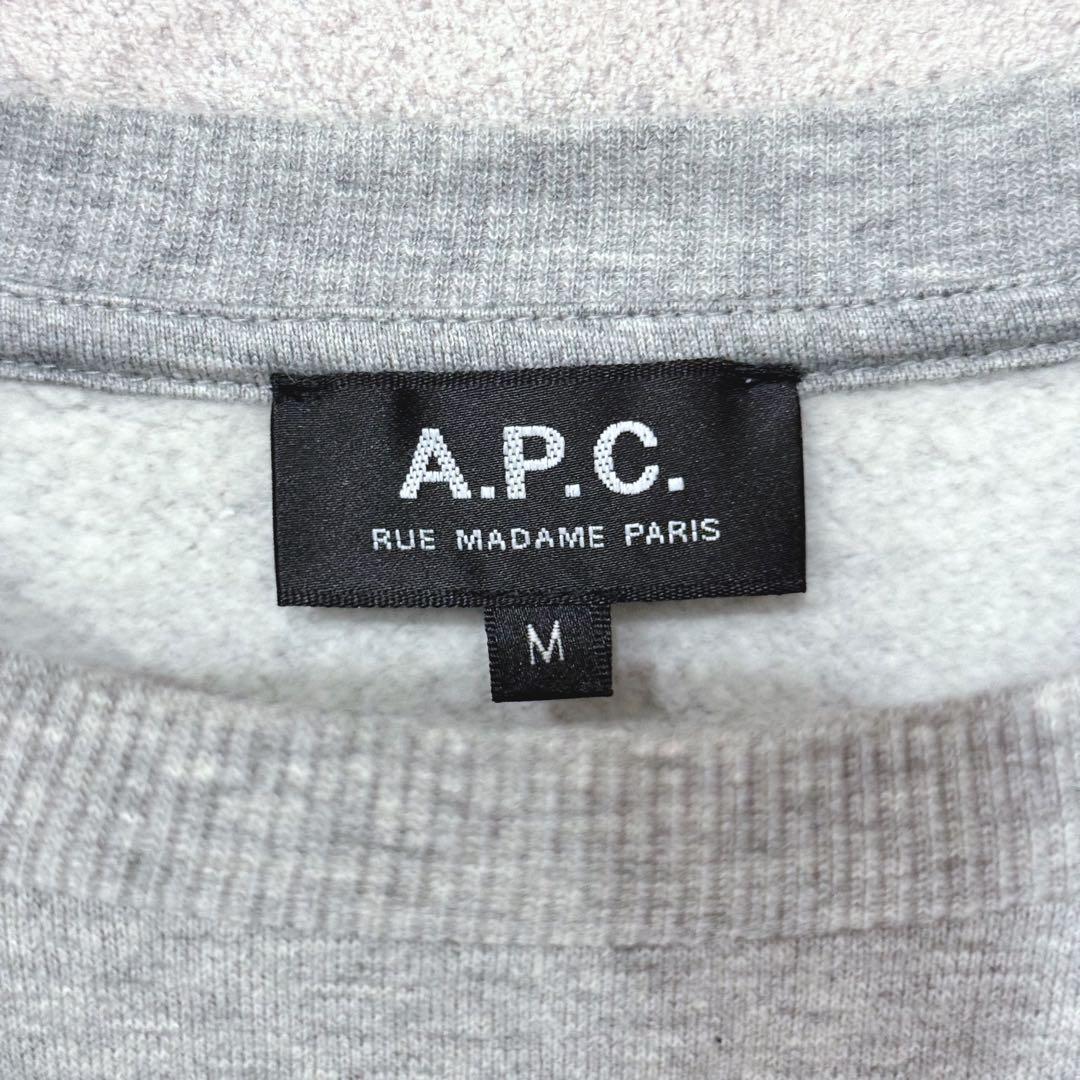 極美品★A.P.C スウェット　裏起毛　フォトプリント　トレーナー　グレー