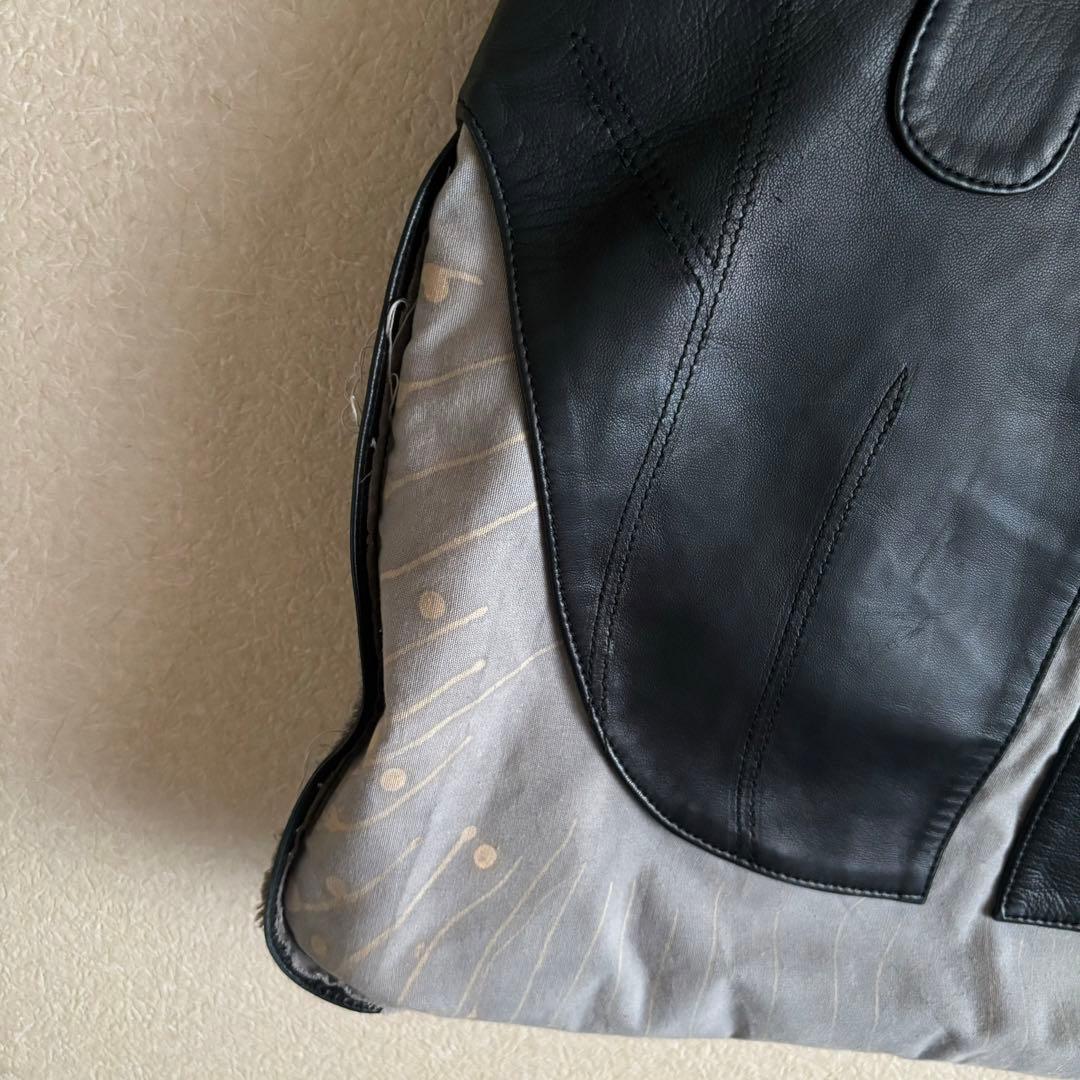 Mariana Mendez マリアナ・メンデス トートバッグ 黒革×布