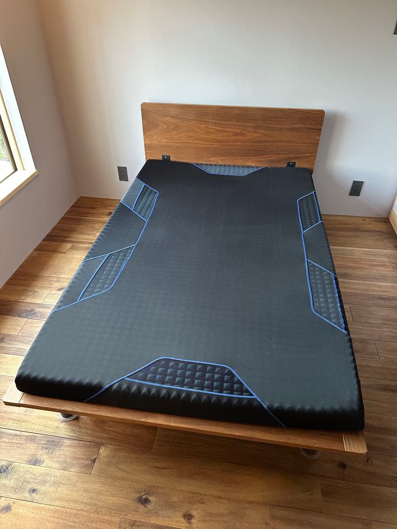 送料込 直渡可 MUJI セミダブルベッド + 西川AiR ハード セット