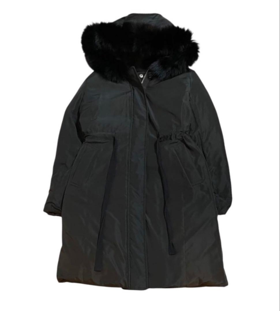 MERCURYDUO 2wayダウンジャケット リバーシブルフォックスファー 黒