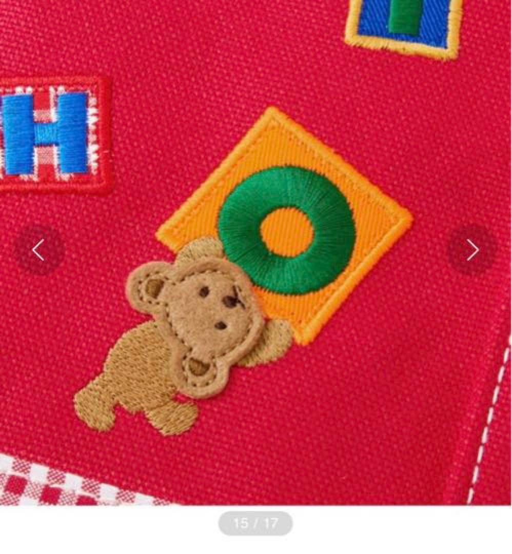 【新品未使用タグ付き】MIKI HOUSE ミキハウスベアトートバッグ レッド