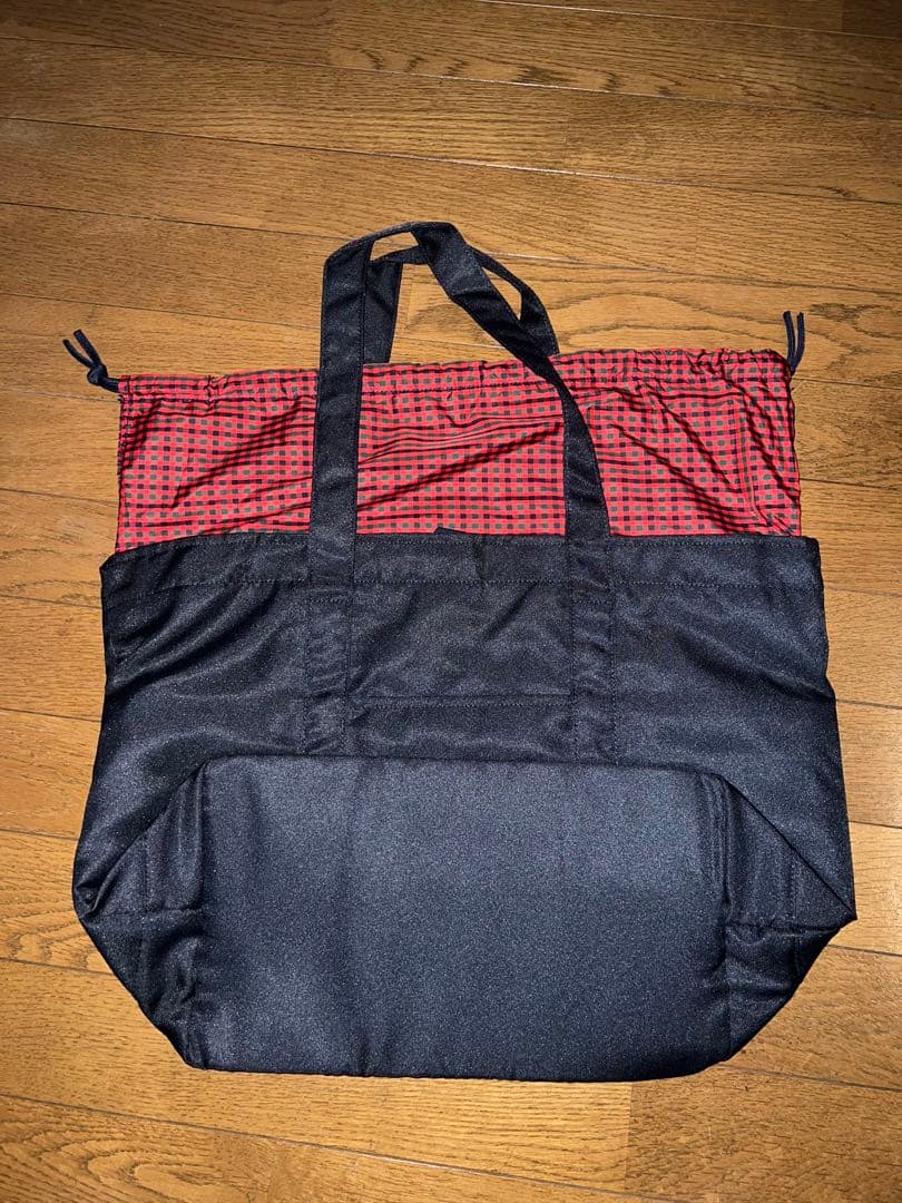 ファミリア familiar マザーズバッグ ネイビー 赤チェック柄　未使用