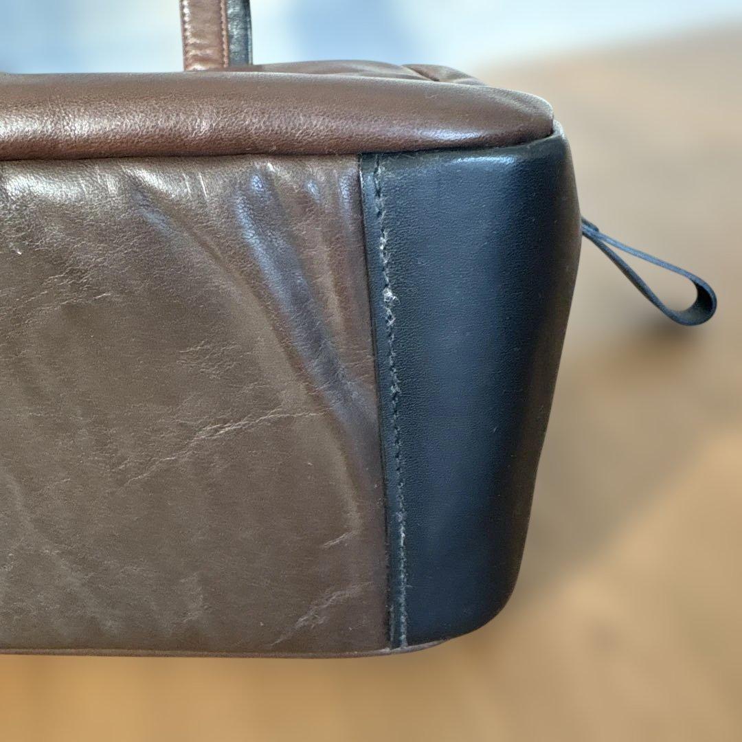 genten レザーボストンバッグ