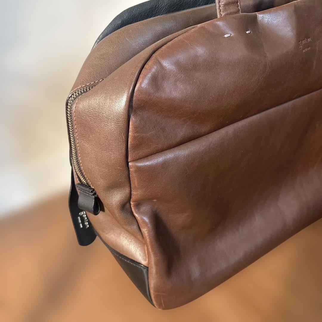 genten レザーボストンバッグ