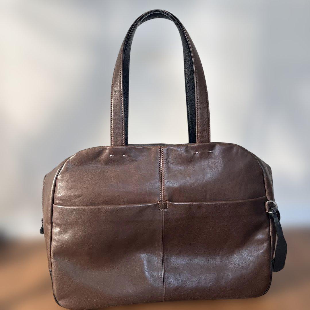 genten レザーボストンバッグ