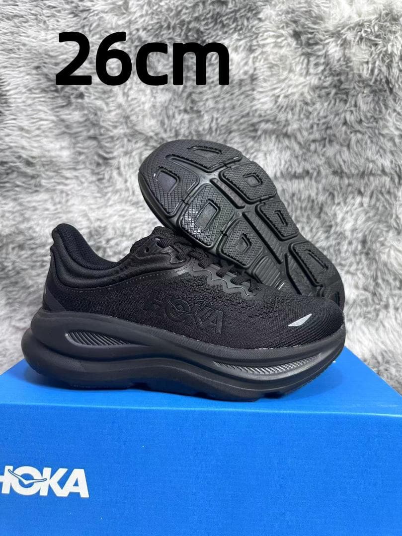 HOKA ONE ONE BONDI9 ボンダイ9 スニーカー ブラック26cm