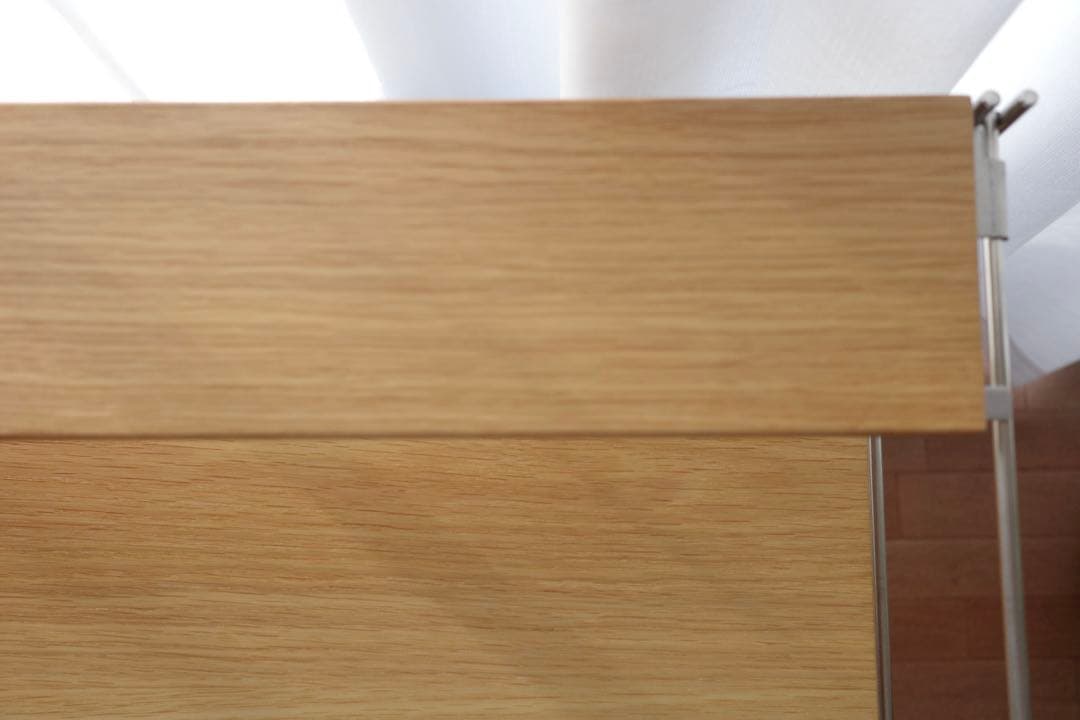 ラムにく【美品】無印良品 ステンレスユニットシェルフ　オーク