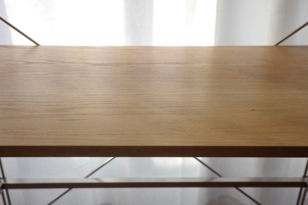 ラムにく【美品】無印良品 ステンレスユニットシェルフ　オーク