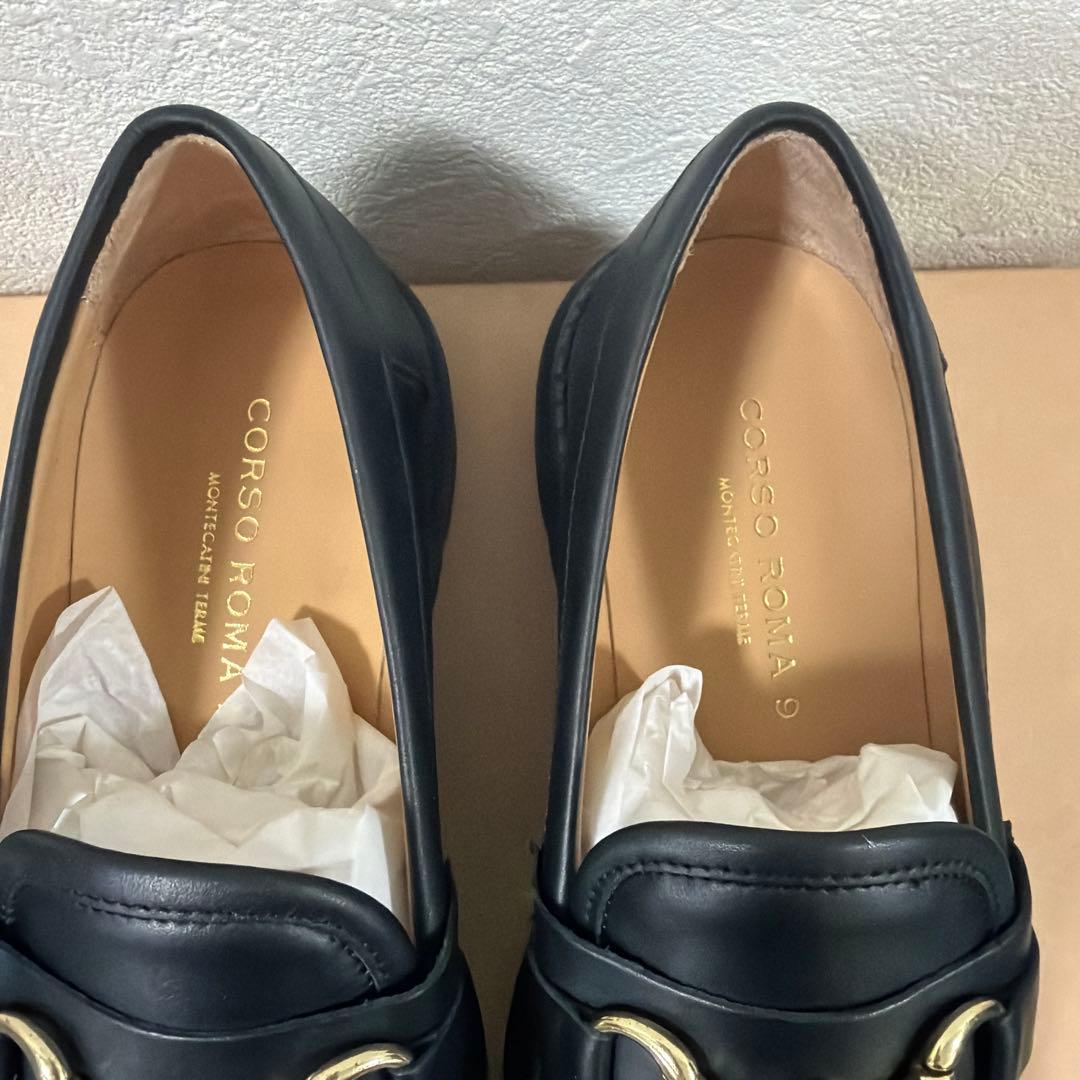 CORSO ROMA 9 4cmヒール トラックソールビットローファー