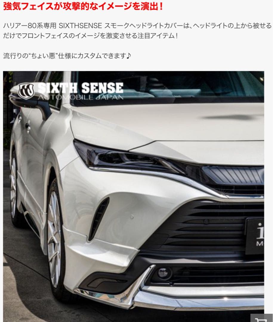 SIXTH SENSE スモークヘッドライトカバー