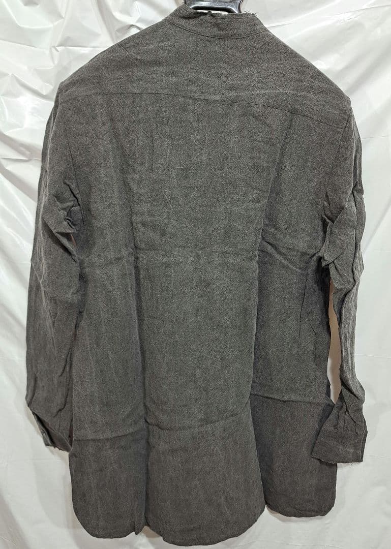 未使用　KLASICA　リネンシャツ　長袖　チャコールグレー