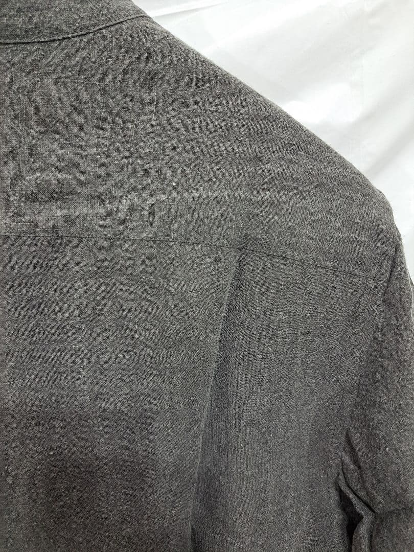 未使用　KLASICA　リネンシャツ　長袖　チャコールグレー