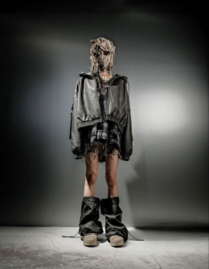 【DIG YOUR OWN GRAVE】LEATHER ZIP HOODY