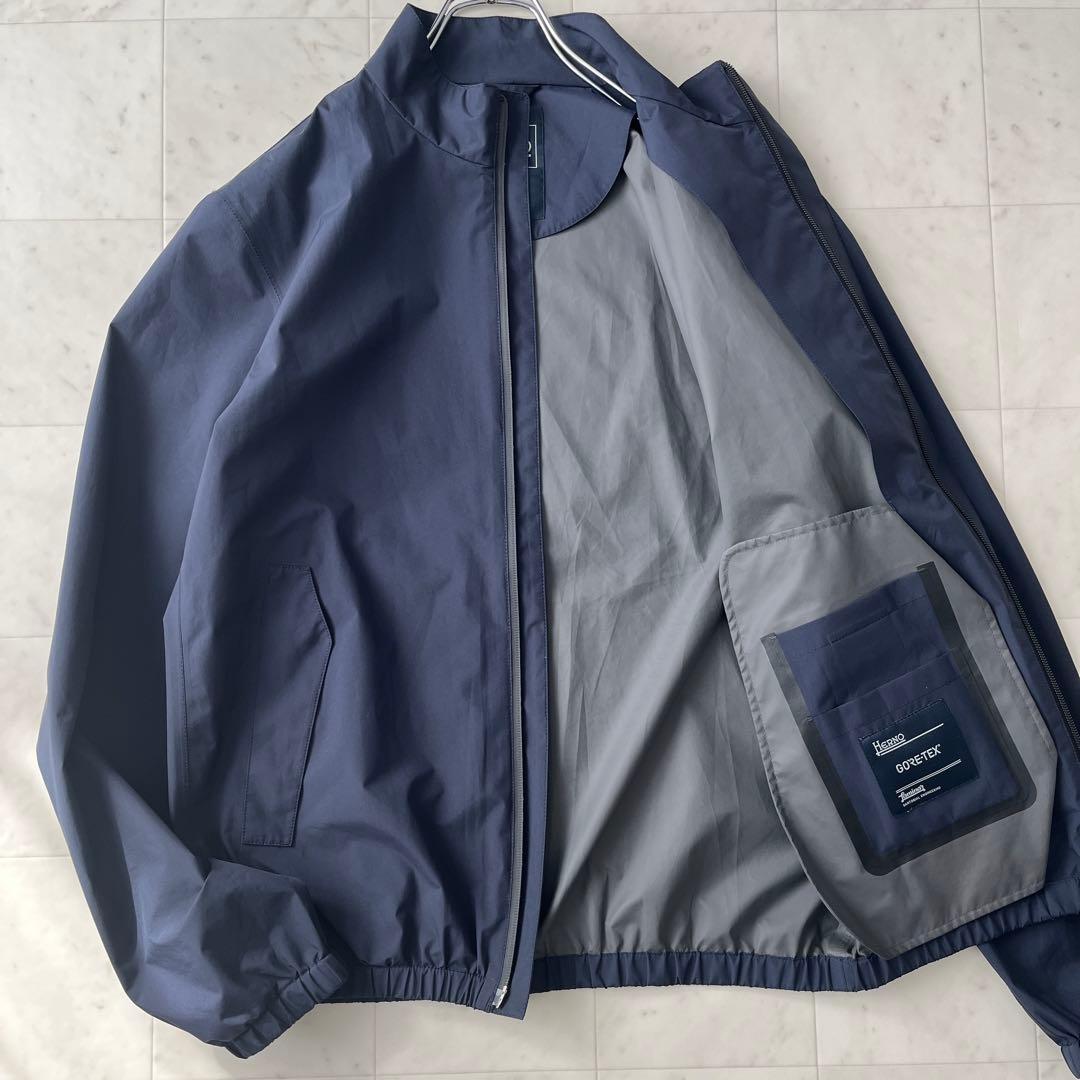 美品✨ヘルノ ラミナー ゴアテックス ナイロン ブルゾン ネイビー メンズ 48