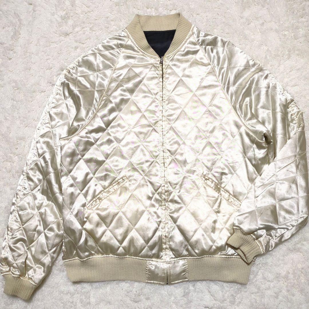 FR2♦兎 TOKYO 刺繍 リバーシブル スカジャン 黒 XL FRJ032