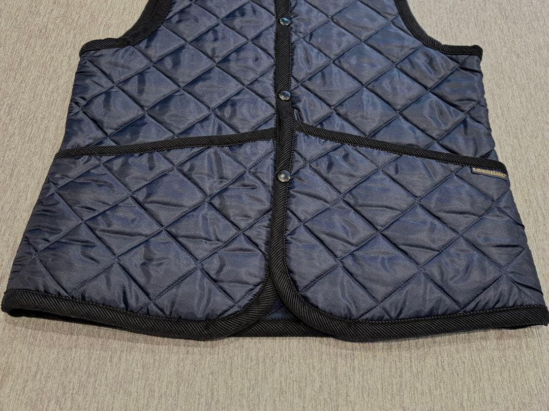 ⚫︎お値下げ美品⭐︎ラベンハム38キルティングベストリバーシブルネイビーチェック