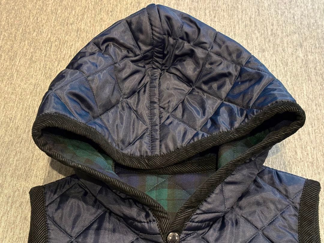 ⚫︎お値下げ美品⭐︎ラベンハム38キルティングベストリバーシブルネイビーチェック