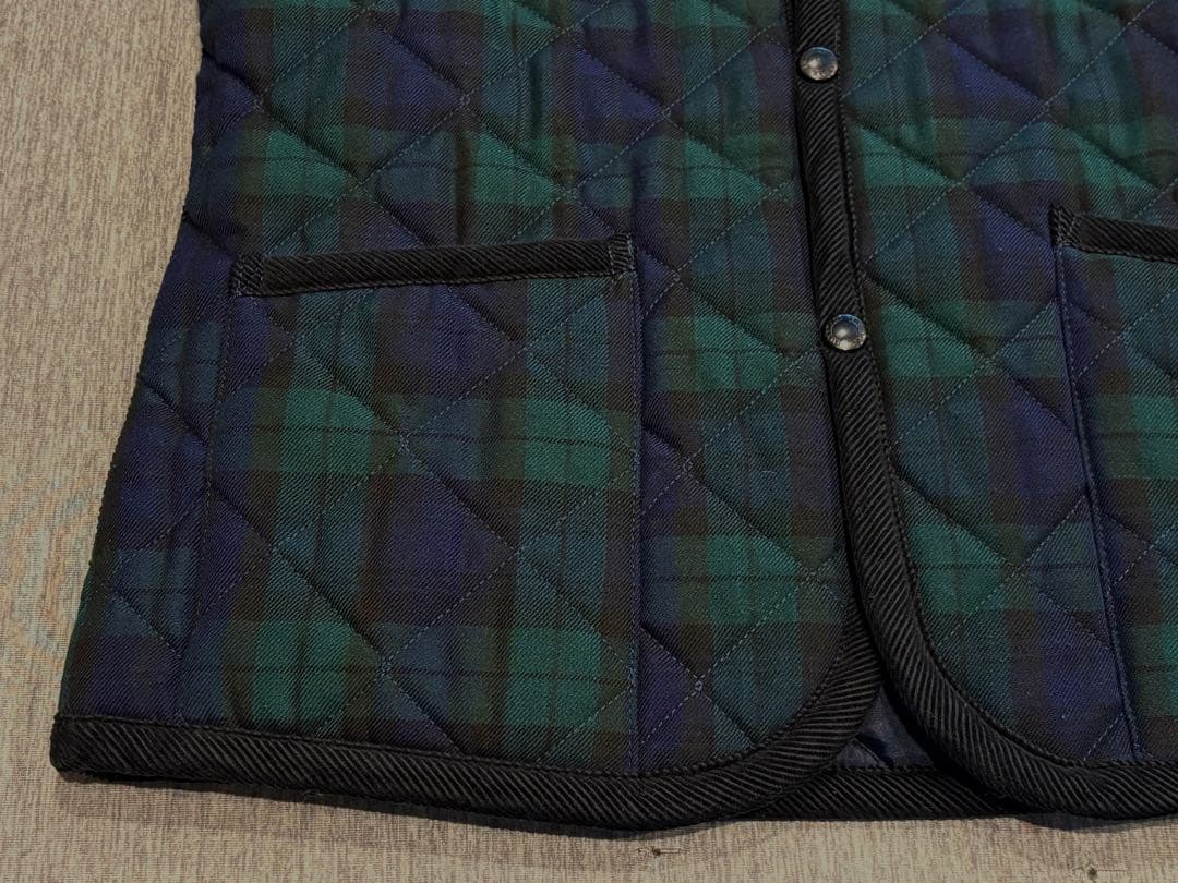 ⚫︎お値下げ美品⭐︎ラベンハム38キルティングベストリバーシブルネイビーチェック