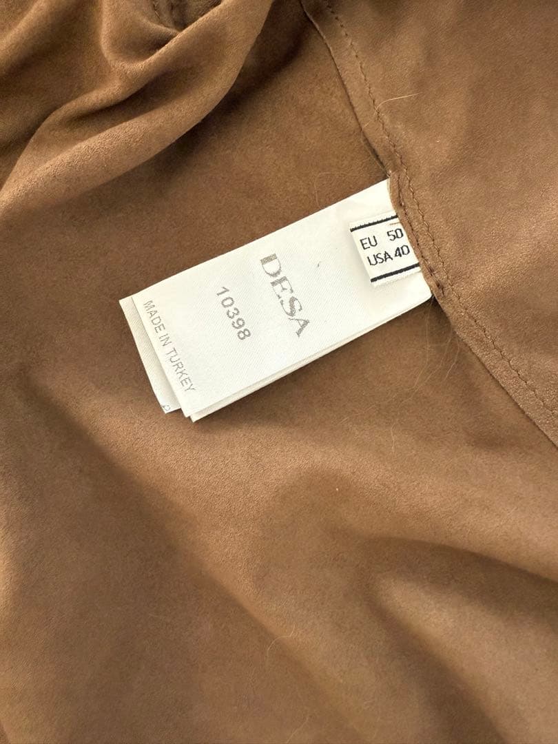 DESA デサ スエード レザー ブルゾン MA-1 ブラウン 50 L相当