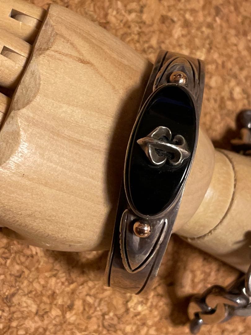 ◆感謝価格◆希少◆シルバー925◆バングルK10×ブレスレット2点セット◆